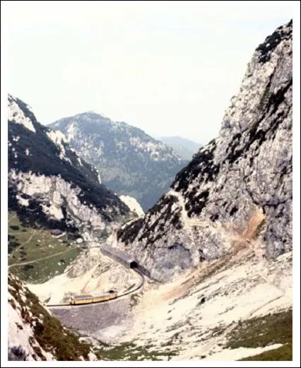 A view of the mountains from above.